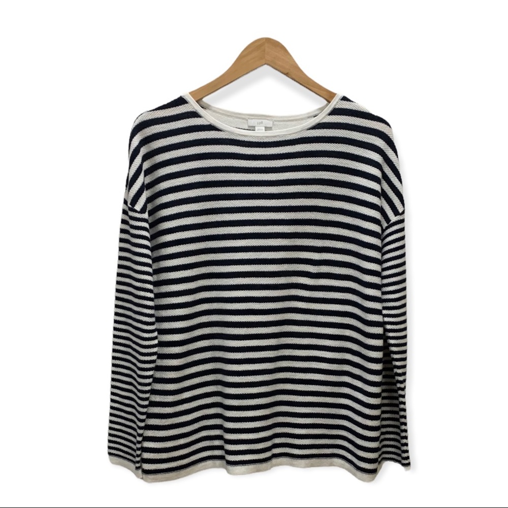 J. Jill Breton Cotton Striped Sweater
